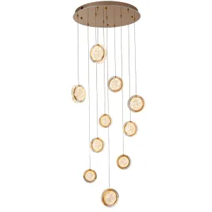 Vencha Yoyo 10 Light Tricolour LED Cluster Pendant Gold by Vencha, a Pendant Lighting for sale on Style Sourcebook