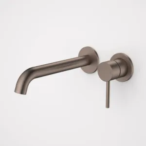 Liano II 210mm Wall Basin/Bath Mixer - 2 X Round Cover Plates - - Sales Kit - Lead Free | Made From Brass In Brushed Bronze By Caroma by Caroma, a Bathroom Taps & Mixers for sale on Style Sourcebook