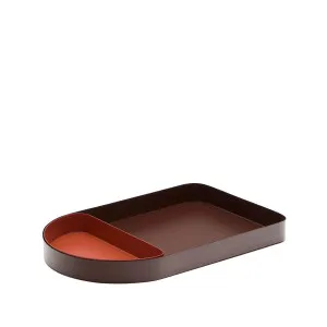 Mistra maroon and red iron tray by null, a Decorative Boxes for sale on Style Sourcebook