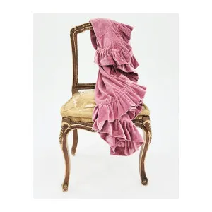 Ruffle Throw Plum by null, a Throws for sale on Style Sourcebook