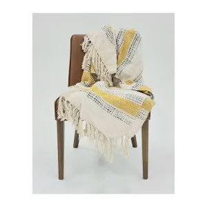 Gretel Throw Mustard by null, a Throws for sale on Style Sourcebook