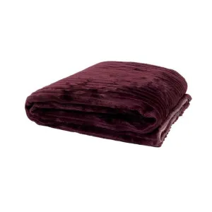Bambury Channel Plum Throw by null, a Throws for sale on Style Sourcebook