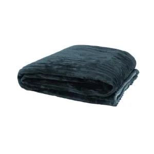 Bambury Channel Petrol Throw by null, a Throws for sale on Style Sourcebook