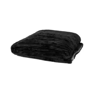 Bambury Channel Charcoal Throw by null, a Throws for sale on Style Sourcebook