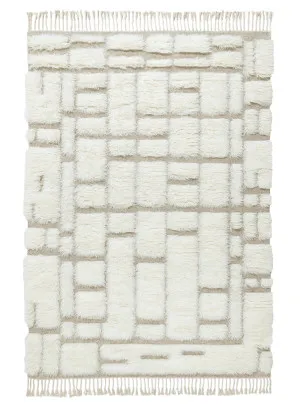 Ivry Geometric Wool Shag Rug by Miss Amara, a Shag Rugs for sale on Style Sourcebook
