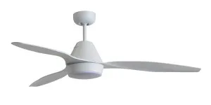 Martec Triumph 52" ABS Blade Indoor/Outdoor Ceiling Fan With 15W CCT LED Light White Satin by Martec, a Ceiling Fans for sale on Style Sourcebook