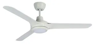 Martec Cruise 50" (1250mm) 3 Blade Ceiling Fan With 15W LED CCT Dimmable  Light Matt White by Martec, a Ceiling Fans for sale on Style Sourcebook