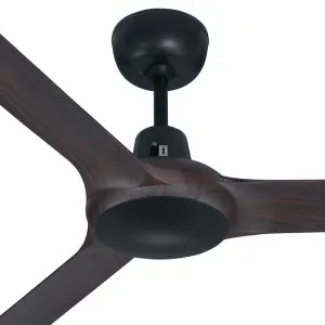 Spyda 3 Blade 62" Indoor/Outdoor Designer Ceiling Fan Walnut by Ventair, a Ceiling Fans for sale on Style Sourcebook