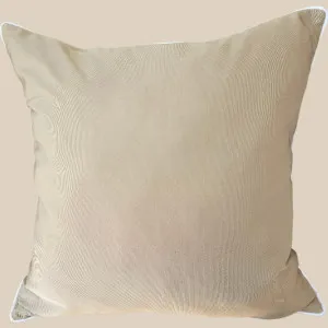 LAST ONE - Sunlit Serenade Solution Dyed Eco-Friendly Outdoor Cushion 55cm Square - Sand | White Border by null, a Cushions, Decorative Pillows for sale on Style Sourcebook