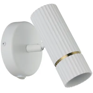 Eglo Caminia Minimalist Wall Light with Adjustable Textured Head White by Eglo, a Outdoor Lighting for sale on Style Sourcebook