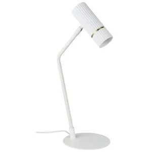 Eglo Caminia Minimalist Table Lamp with Adjustable Textured Head White by Eglo, a Table & Bedside Lamps for sale on Style Sourcebook