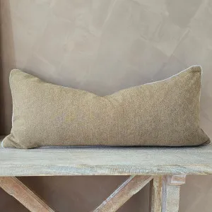 RESTOCK AUGUST - Hailey Linen Chenille Cushion 40x90cm Long Lumbar - Bosc Pear with Natural Piping by null, a Cushions, Decorative Pillows for sale on Style Sourcebook