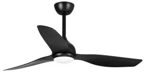 Claro Whisper 48" DC Ceiling Fan with LED Light & Remote Black by Claro, a Ceiling Fans for sale on Style Sourcebook