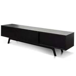 Ex Display - Ella 2.1m Wooden TV Unit - Full Black by Interior Secrets - AfterPay Available by Interior Secrets, a Entertainment Units & TV Stands for sale on Style Sourcebook