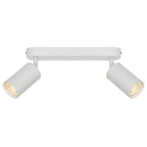 Telbix Picard 2 Light Minimalist Bar Spotlight with Rotatable Heads White by Telbix, a Spotlights for sale on Style Sourcebook