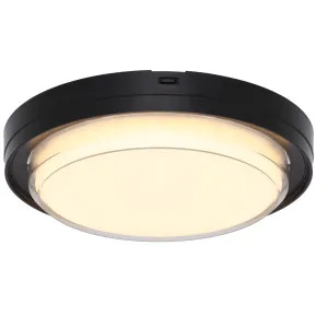 Telbix Viggo Weatherproof Round LED Bunker Light Black by Telbix, a Lighting for sale on Style Sourcebook