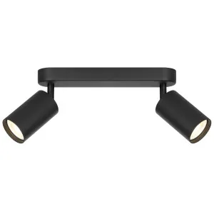 Telbix Picard 2 Light Minimalist Bar Spotlight with Rotatable Heads Black by Telbix, a Spotlights for sale on Style Sourcebook