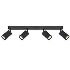 Telbix Picard 4 Light Minimalist Bar Spotlight with Rotatable Heads Black by Telbix, a Spotlights for sale on Style Sourcebook
