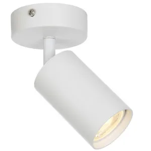 Telbix Picard 1 Light Minimalist Spotlight with Rotatable Head White by Telbix, a Spotlights for sale on Style Sourcebook