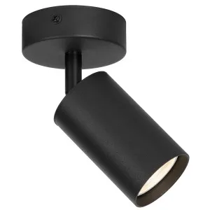 Telbix Picard 1 Light Minimalist Spotlight with Rotatable Head Black by Telbix, a Spotlights for sale on Style Sourcebook