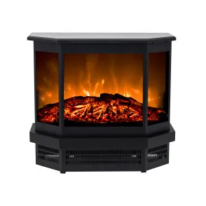 Colorado1500W Free Standing LED Electric Fireplace in Black by Luxo Home Decor, a Fireplaces for sale on Style Sourcebook