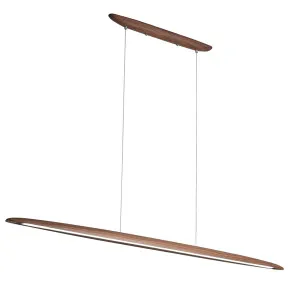 Havit Noce Walnut Timber Slim Surfboard Tricolour LED Linear Pendant Standard by Havit, a Pendant Lighting for sale on Style Sourcebook