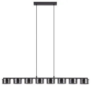 Eglo Copillos 8 Light Modern LED Bar Pendant Black by Eglo, a Pendant Lighting for sale on Style Sourcebook