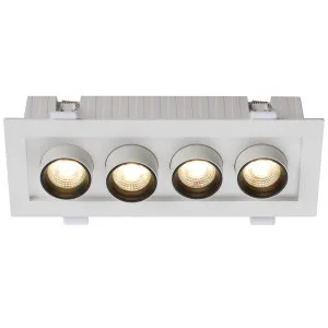 Telbix Tilda 4 Light LED Ceiling Spotlight with Adjustable Cylindrical Heads White by Telbix, a LED Lighting for sale on Style Sourcebook
