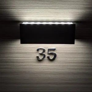 Star 8 Solar Slim Linear LED Up/Down Wall Mount Sign Light Black by Star8 Green, a LED Lighting for sale on Style Sourcebook
