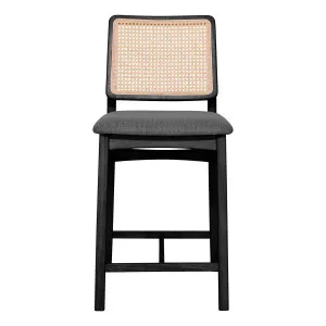 Jonas Bar Chair in Talent Dark Grey / Black by OZ Design, a Bar Stools for sale on Style Sourcebook