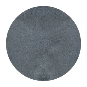 Azaliya Faux Rabbit Fur Floor Rug - Grey Dark by Luxo Home Decor, a Saunas for sale on Style Sourcebook