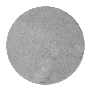 Azaliya Faux Rabbit Fur Floor Rug - Silver by Luxo Home Decor, a Saunas for sale on Style Sourcebook