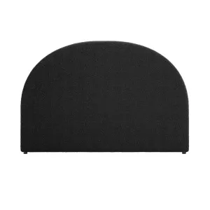 Florus Boucle Upholstered Round Bed Headboard - Black by Luxo, a Saunas for sale on Style Sourcebook