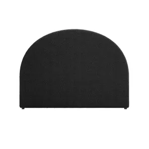 Florus Boucle Upholstered Round Bed Headboard - Black by Luxo, a Saunas for sale on Style Sourcebook