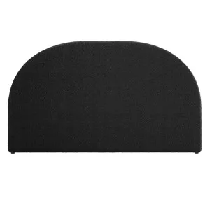 Florus Boucle Upholstered Round Bed Headboard - Black by Luxo, a Saunas for sale on Style Sourcebook