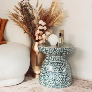 Luna 38cm Mother of Pearl Inlay Coffee Table by Luxo Home Decor, a Saunas for sale on Style Sourcebook