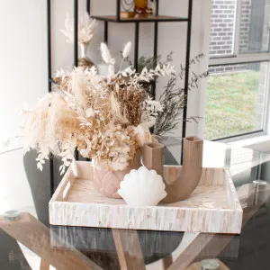 Nanaya 45cm Mother of Pearl Inlay Tray by Luxo Home Decor, a Saunas for sale on Style Sourcebook