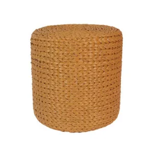 Carla 40cm Water Hyacinth Pouffe Ottoman - Honey by Luxo, a Saunas for sale on Style Sourcebook