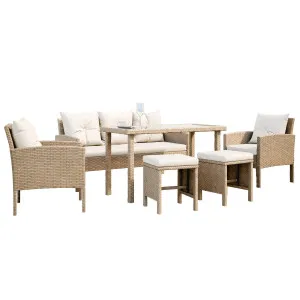 Vero 7 Seater Wicker Outdoor Sofa Dining Set by Luxo Outdoors, a Saunas for sale on Style Sourcebook