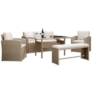 Mapa 7 Seater Wicker Outdoor Sofa Dining Set by Luxo Outdoors, a Saunas for sale on Style Sourcebook
