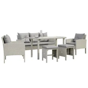Vero 7 Seater Wicker Outdoor Sofa Dining Set by Luxo Outdoors, a Saunas for sale on Style Sourcebook