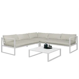 Moana 6 Seater Aluminium Outdoor Corner Sofa Lounge Set by Luxo Outdoors, a Saunas for sale on Style Sourcebook