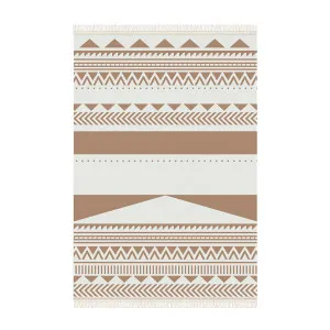 Kaley Abstract Woven Cotton Blend Tasseled Floor Rug by Luxo Home Decor, a Saunas for sale on Style Sourcebook