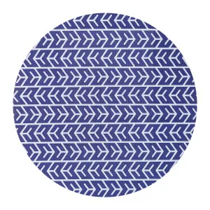Carey White and Indigo Outdoor Floor Rug by Luxo Home Decor, a Saunas for sale on Style Sourcebook