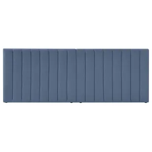 Aquila Extra Wide Bouclé Headboard - Blue Midnight by Luxo, a Saunas for sale on Style Sourcebook