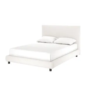 Havvan Boucle Upholstered Fabric Bed Frame - White Cream by Luxo, a Saunas for sale on Style Sourcebook