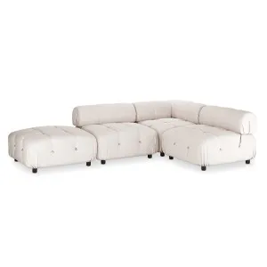 Keila 4 Seater L-Shape Modular Velvet Corner Sofa Set by Luxo, a Saunas for sale on Style Sourcebook