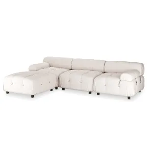 Keila 3 Seater Modular Tufted Velvet Sofa with Ottoman Set by Luxo, a Saunas for sale on Style Sourcebook