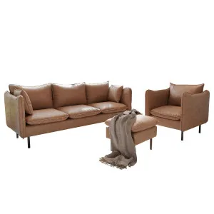 Cassian 5 Seater PU Leather Sofa Set by Luxo, a Sofas for sale on Style Sourcebook