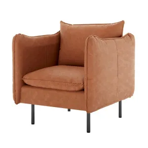 Cassian PU Leather Armchair by Luxo, a Sofas for sale on Style Sourcebook